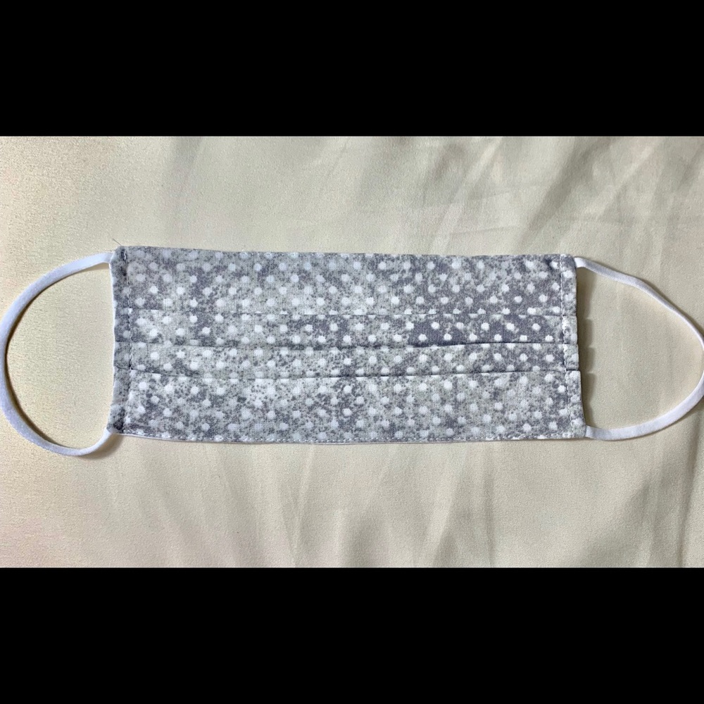 Gray Polka Dot Adult Face Mask